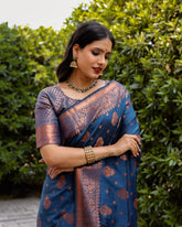 Premium Blue Color Soft Silk Sarees